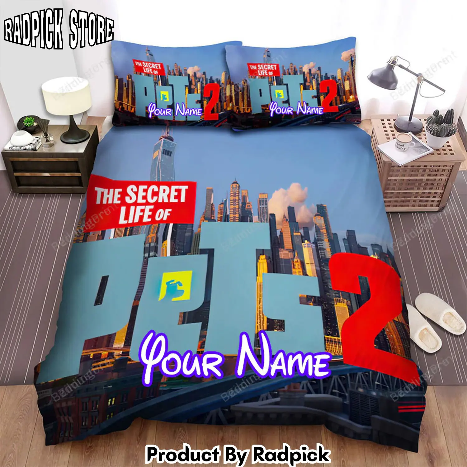 Radpick the secret life of pets 2 28201929 animation poster bed sheets duvet cover personalized name bedding sets rp327956